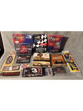 Dale Earnhardt Sr. Lot Diecast, Bumper Sticker, Cards, Fan Freshener, Keychain